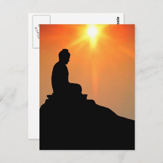 Carte Postale Méditation de bouddha (Devant / Derrière)