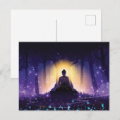Carte Postale Méditation de bouddha (Devant / Derrière)