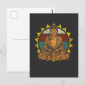 Carte Postale Méditation de bouddha vintage Yoga spirituel (Devant / Derrière)