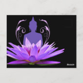 Carte Postale Méditation de fleurs de lotus violet (Dos)