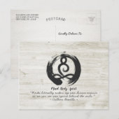 Carte Postale Méditation de l'instructeur de yoga Pose Symbole Z (Devant / Derrière)