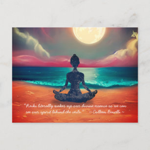 Carte Postale Méditation de Yoga pacifique au clair de lune Cita