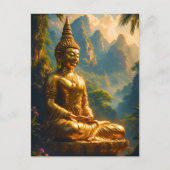 Carte Postale Méditation dorée dans les sommets thaïlandais (Devant)