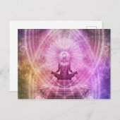 Carte Postale Méditation du Yoga Chakra Zen (Devant / Derrière)