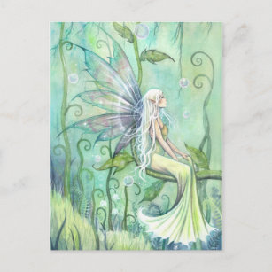 Carte Postale Méditation Fairy Illustration Art