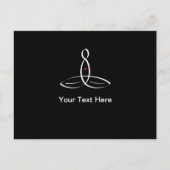Carte Postale Méditation stylisée avec texte personnalisable (Devant)