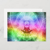 Carte Postale Méditation Yoga Bouddhiste Nirvana Inspiration (Devant / Derrière)