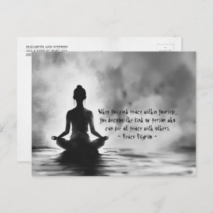 Carte Postale Méditation Yoga Instructeur Lotus Pose Peinture à 