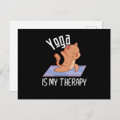 Carte Postale Méditation Zen Yoga Chat Omm Cadeau (Devant / Derrière)