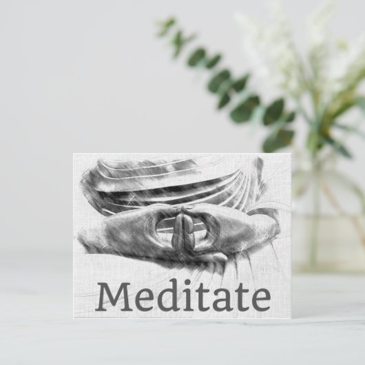 Carte Postale Méditer (Debout devant)