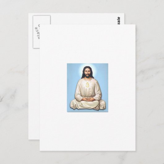 Carte Postale Méditer Jésus avec Om (Devant / Derrière)