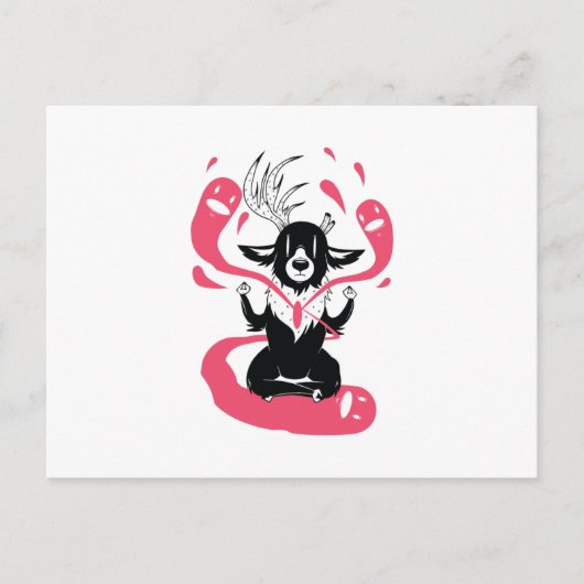 Carte Postale Méditer le cerf (Devant)