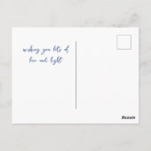 Carte Postale Méditer Yoga Céleste Nuages Bleu Rose (Dos)