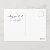 Carte Postale Méditer Yoga Céleste Nuages Bleu Rose (Dos)