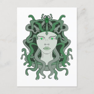 Carte Postale Medusa Gorgo Snake Gorgin Monster Mythologie grecq