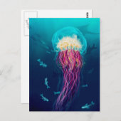 Carte Postale Méduse (Devant / Derrière)