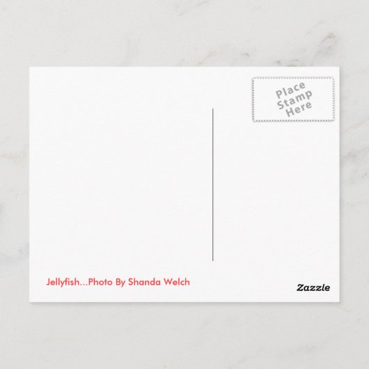 Carte Postale Méduse (Dos)