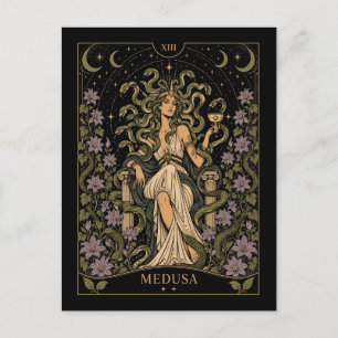 Carte Postale Méduse, Art du Tarot Starlit