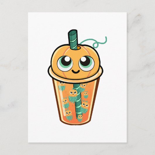 Carte Postale Méduse de boba de citrouille (Devant)