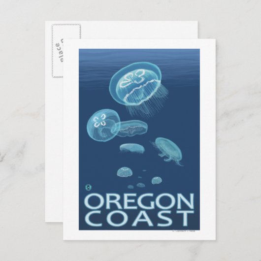 Carte Postale Méduse de la côte de l'Oregon (Devant / Derrière)
