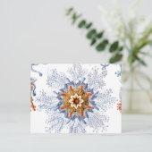 Carte Postale Méduses en orange et bleu (Debout devant)