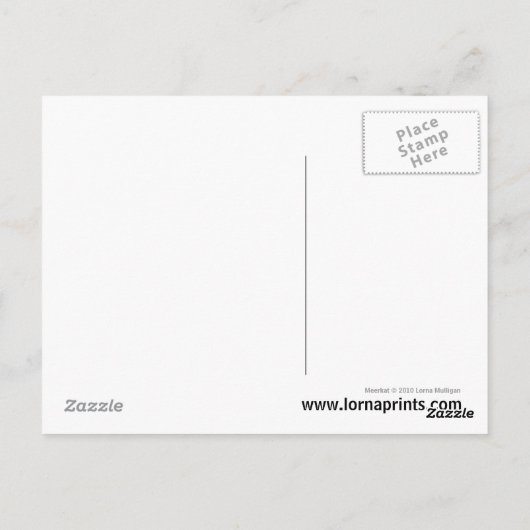 Carte postale Meerkat (Dos)