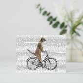 Carte Postale Meerkat à vélo (Debout devant)