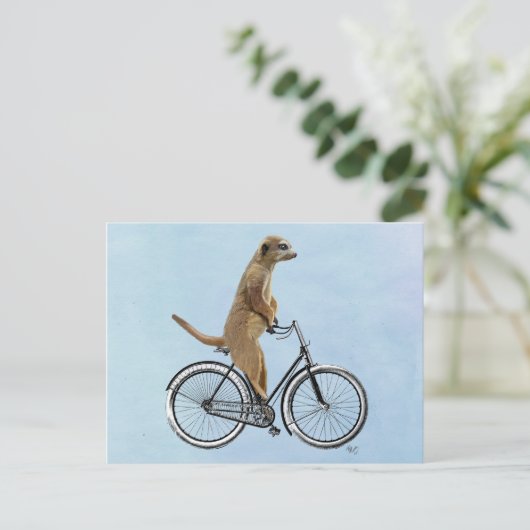 Carte Postale Meerkat à vélo 2 (Debout devant)