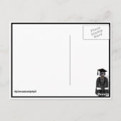 Carte Postale Meerkat Graduate avec gris et noir (Dos)