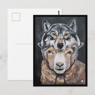 Carte Postale Méfiez-vous des faux alphas Peinture d'Alfred Fox