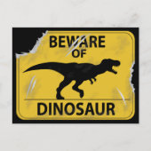 Carte Postale Méfiez-vous du Dinosaur (endommagé) (Devant)