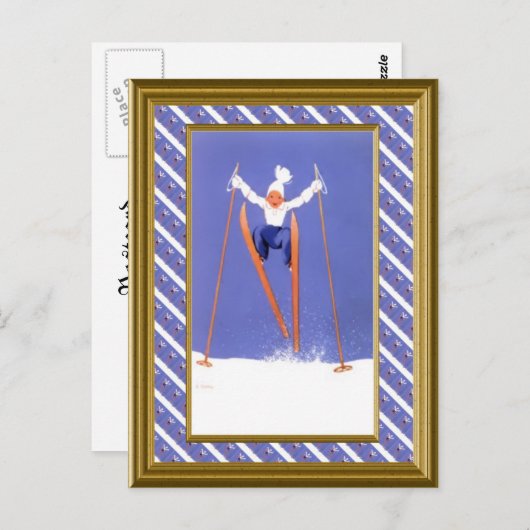 Carte Postale Mega Skis ! (Devant / Derrière)