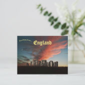 Carte Postale Mégalithique Stonehenge Monument Wiltshire Anglete (Debout devant)