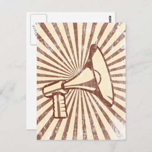 Carte Postale Mégaphone (Devant / Derrière)