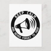 Carte Postale Mégaphone : Restez Calme Et N'Oubliez Jamais (Devant)