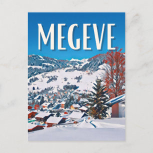 Carte Postale Megève Station de ski