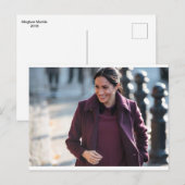 Carte postale Meghan Markle violet (Devant / Derrière)