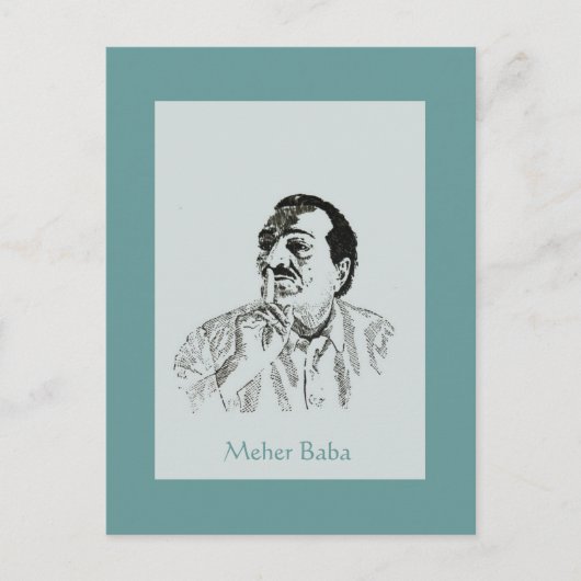 Carte postale Meher Baba Silence Portrait (Devant)