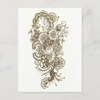 Carte Postale Mehndi