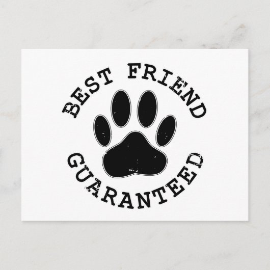 Carte Postale Meilleur Ami Garanti De Chien En Perte (Devant)