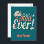 Carte Postale Meilleur Aunt Ever Vintage Auntie Birthday Godmoth<br><div class="desc">Meilleure Tante Jamais Vintage pour la Tante Anniversaire et Grande Tante ou marraine. Chaque tante est heureuse d'un tel cadeau pour son anniversaire de parrain. Chaque famille qui a une tante et la soeur de la mère trouvera ce qu'ils recherchent avec ce design vintage pour la petite fille ! Meilleure...</div>