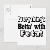 Carte Postale Meilleur avec Feta (Devant / Derrière)
