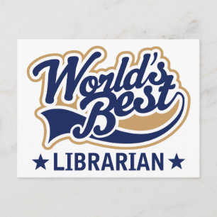 Carte Postale Meilleur cadeau de bibliothécaire Monde