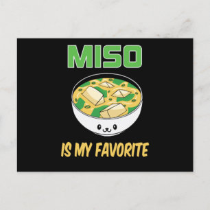 Carte Postale Meilleur cadeau Miso Soup Lover   Miso est mon fav