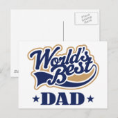 Carte Postale Meilleur cadeau papa du monde cool (Devant / Derrière)