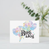 Carte Postale Meilleur Chien "coloré" (Debout devant)