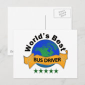 Carte Postale Meilleur conducteur de bus au monde (Devant / Derrière)