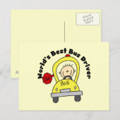 Carte Postale Meilleur conducteur de bus au monde (Devant / Derrière)