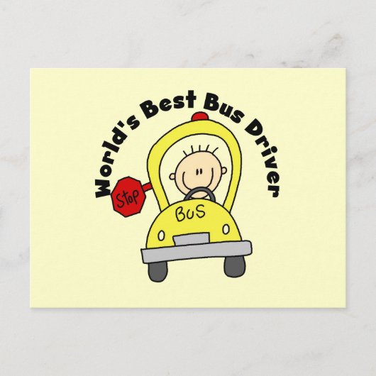 Carte Postale Meilleur conducteur de bus au monde (Devant)