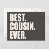 Carte Postale Meilleur. Cousin. Jamais. (Devant / Derrière)